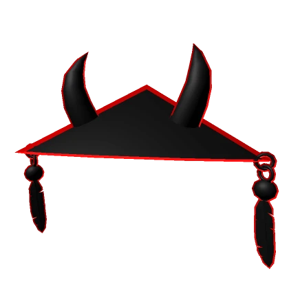 Dark Red Oni Samurai Hat