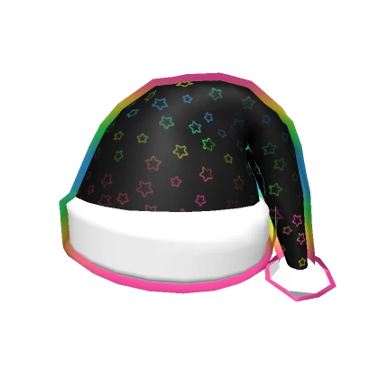 Rainbow Stars Santa Hat