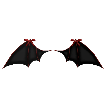 ɞ | cute red devil bow wings