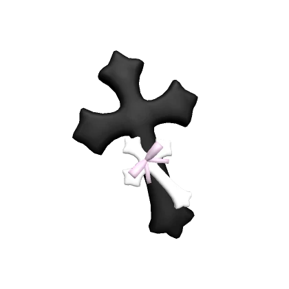 ɞ | pink bow cross hairclip