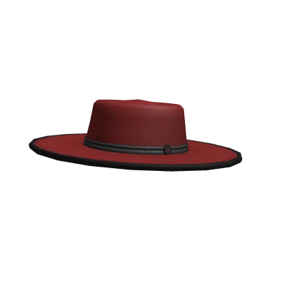 Wide Brim Hat Red