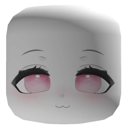 kawaii chibi eepy pink blush face