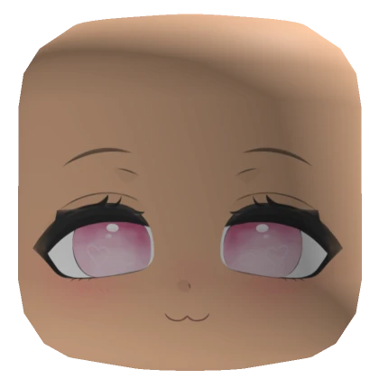 kawaii chibi eepy pink blush face