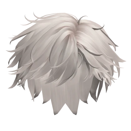 Swept-Back Messy Anime Hair in Ash