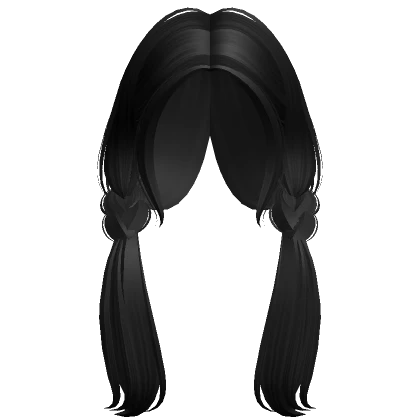 Cute Cottage Core Pigtail Braids (Black)