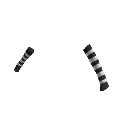 Uneven Arm Warmers in Black and White Stripe