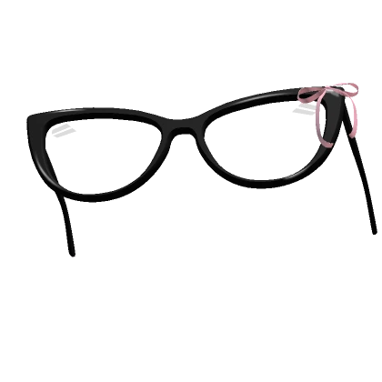 Kawaii Ribbon Cat Eye Glasses (Raised)