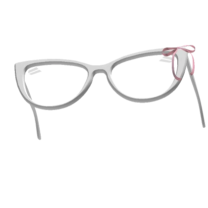 Kawaii Ribbon Cat Eye Glasses (Raised)