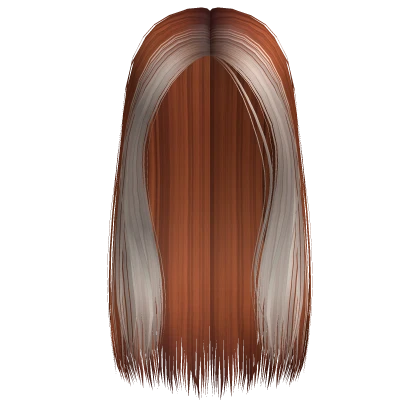 Sleek Two-Tone Middle Part in Ginger & Blonde