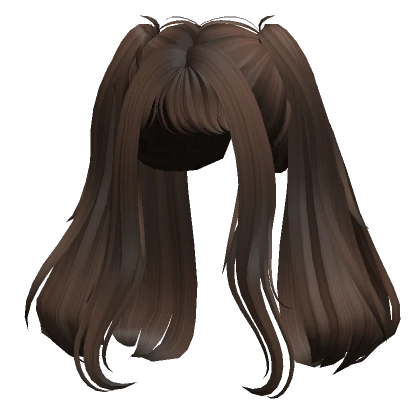 Soft Loose Princess Long Bangs Pigtails in Brown