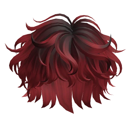 Fluffy Wavy Hair(Red Ombre)