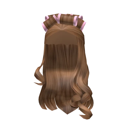 Curled Glam Roller Hair in Honey