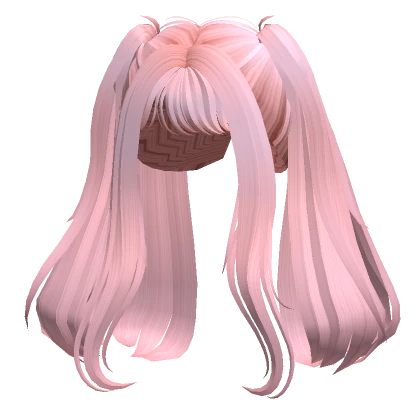 Soft Loose Princess Long Bangs Pigtails Baby Pink