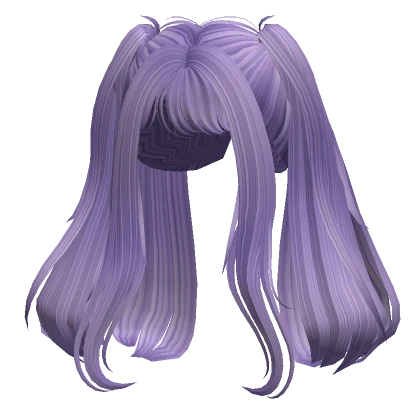 Soft Loose Princess Long Bangs Pigtails in Violet