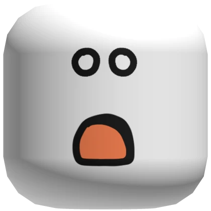 Shocked Scared Face Mask White