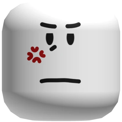 Irritated Angry Face Mask White