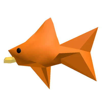 a silly fish eating a gold bar