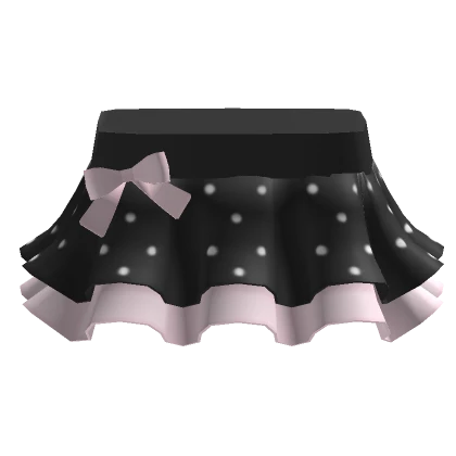 Creepy cute black poka dot skirt 