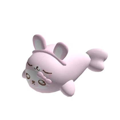 ♡ pink bear seal plush