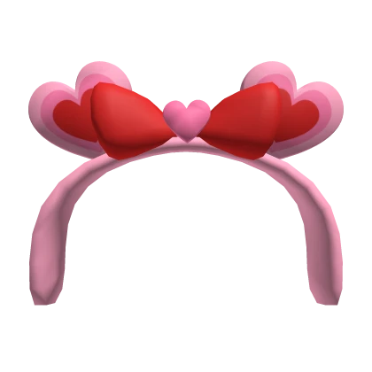 preppy valentines heart headband