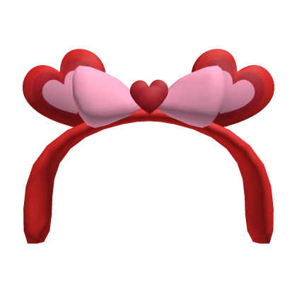 preppy valentines heart headband