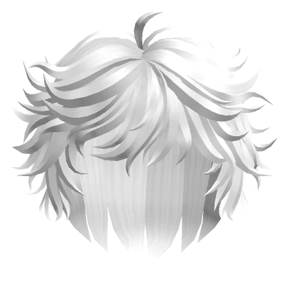 Messy & Layered Anime Wolf Hair (White)