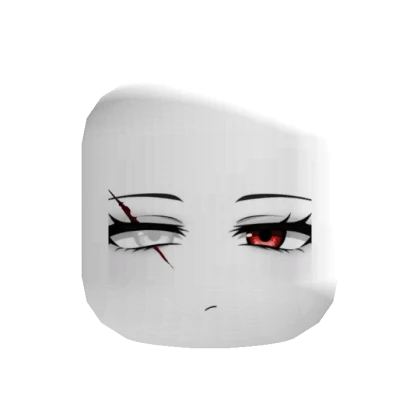 Pretty Demon Face W/Blind Red Eye Scar