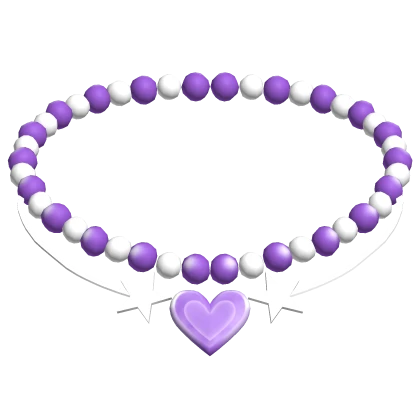 Preppy Purple Layered Heart Necklace 3.0