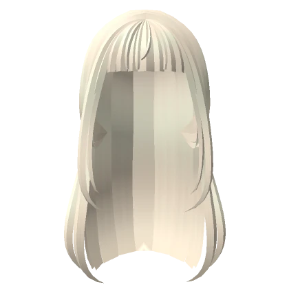 Long Straight Hime Cut Hair  - Blonde