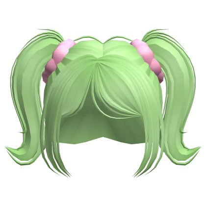 Green Lollipop Cheerleader Swirly Pigtails