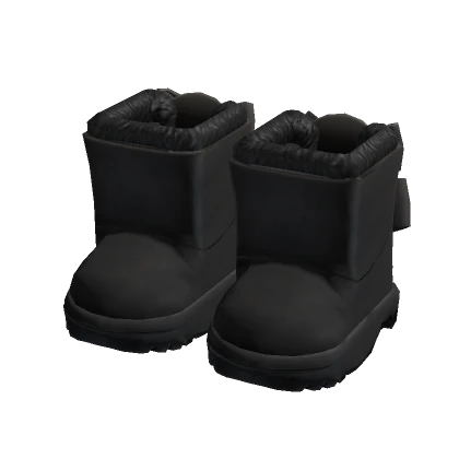 3.0 Black Double-Bow Fur Boots