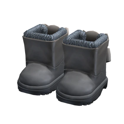 3.0 Grey Double-Bow Fur Boots