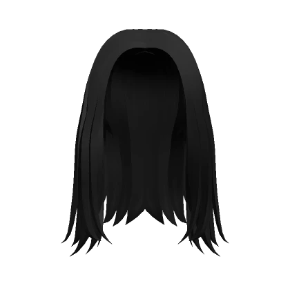 Mens Black Flat Long Hair