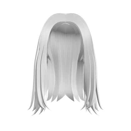 Mens White Flat Long Hair