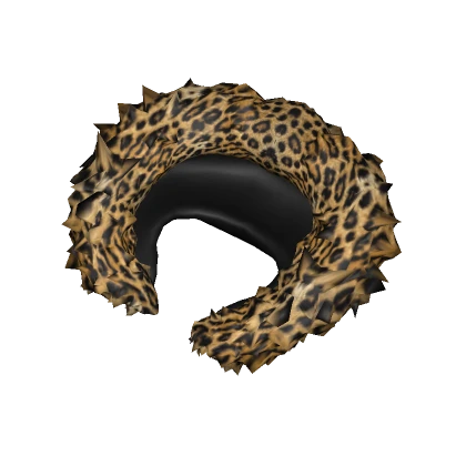 [3.0] Black & Brown Leopard Fur Hood