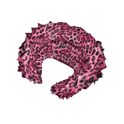 [3.0] Pink Leopard Fur Hood