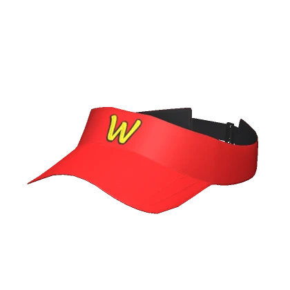 red fast food worker visor