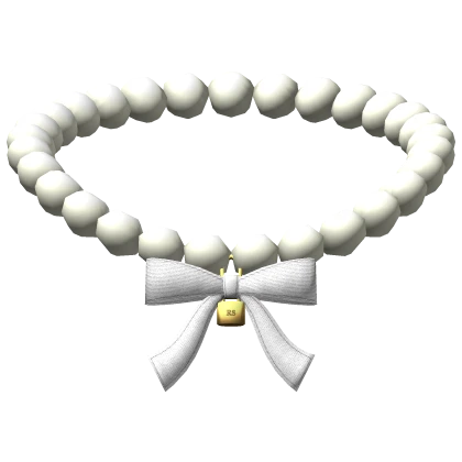 (3.0) Cute Pearl Bow Necklace in White