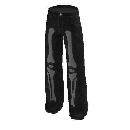 skeleton bone denim y2k pants