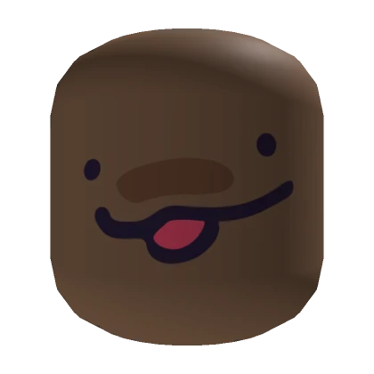 Derpy Noob Smiley Silly Face [Dark Brown]