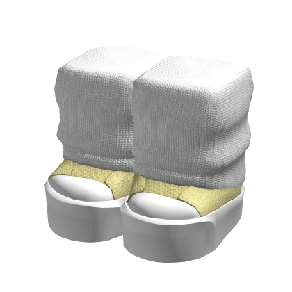 Platform Shoes w Leg Warmers Yellow