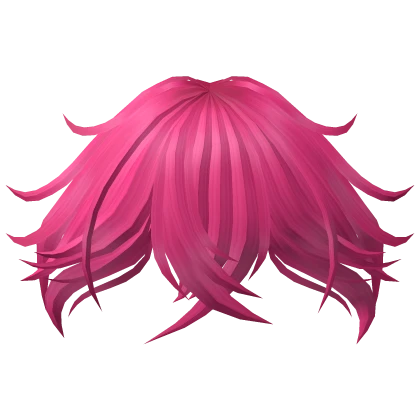 Messy Fluffy Bangs in Hot Pink