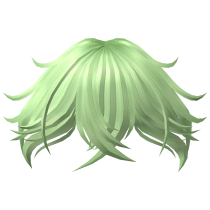 Messy Fluffy Bangs in Sage Green