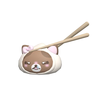 /ᐠ◞ ⸝⸝ ◟マ💤 ♡ slweepy brown dumpling kitty 🥟🎀