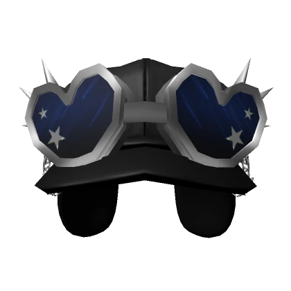 Heart Goggles black Bunny Cap