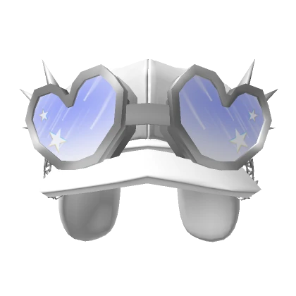 Heart Goggles white Bunny Cap