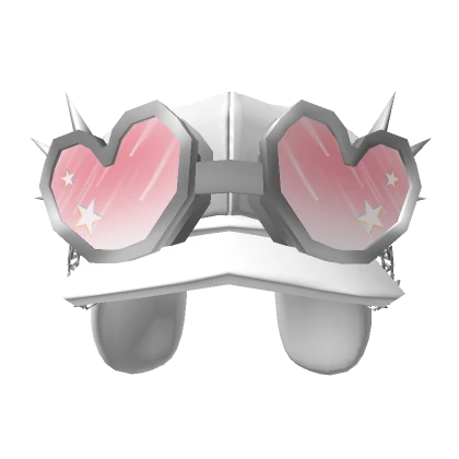 Heart Goggles white Bunny Cap