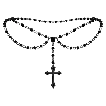 Black Rosarie Necklace