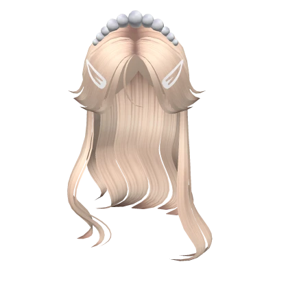 Glam Princess Blonde w Expensive Pearls and Bow