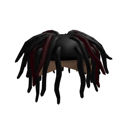 Black Twisted Dreads w/ Red